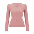 thumbnail image 4 of IMENGL Wool core spun yarn knit sweater, Pink L, Size M-2XL, 4 of 4