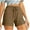 Brown, variant on Womens Plus Size Comfy Drawstring Casual Elastic Waist Pocket Loose Shorts Pants Olive Green