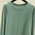 thumbnail image 6 of Hrsba Womens Soft Bed Jacket Crew Neck Loose Fit Comfort Casual Long Sleeve Lounge Tops, 6 of 6