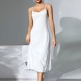 thumbnail image 3 of MYAOYI Womens Sleepwear Satin Chemise Nightgown, Spaghetti Strap Midi Sleep Dress, 3 of 6