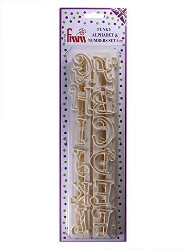 Funky Upper Case Letter and Number Fondant Cutters by FMM Tappits
