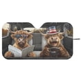 thumbnail image 3 of Xixirimido Car Windshield Sun Shade Foldable Sunshade Front Window Cover Sun Visor for Trucks SUVs Sedan Universal Car Interior Accessories, Highland Cattles, 3 of 8