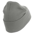 thumbnail image 3 of U.S. Army 36th Infantry Division Logo Embroidered 12 Inch Solid Knit Cuff Long Beanie Made in USA - Dk Ash OSFM, 3 of 5