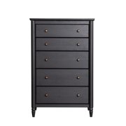 My Texas House Monroe 5-Drawer Dresser, Raven Black Oak Finish