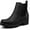 A1-Matte Black, variant on Bocca Women's Black Chelsea Boots Chunky Heel Ankle Booties Size 6