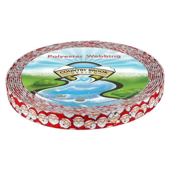 Country Brook Design - Where's Merry Polyester Webbing (1/2 Inch, 10 Yards)