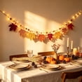 thumbnail image 6 of Hand-Crocheted Halloween Pumpkin Garland with Maple Leaves, Acrylic Yarn Decor for Home and Thanksgiving Party Multicolor, 6 of 6