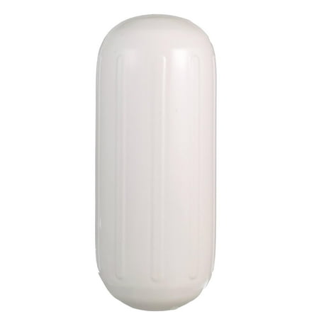 Seachoice 79121 Center Hole Ribbed Fender, White, 8" x 20"