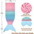 thumbnail image 3 of Mermaid Tail Blanket, Soft Warm Plush Fleece Sleeping Bag Snuggle Blanket For, 3 of 6