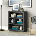 thumbnail image 2 of Evelyn&Zoe Bowman 32" Tall Rectangular Bookcase in Charcoal Gray, 2 of 5