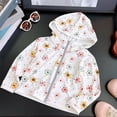 thumbnail image 2 of TSHXS Toddler Rain Jacket Toddler Girls Astronaut Star Print Hooded Sun Protection Jacket Thin Breathable Beach Outdoor Travel Coat(18-24 Months,Dark Purple), 2 of 4