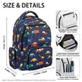 thumbnail image 5 of Chririnla Colorful Vehicles Art School Backpacks with Multi-Pocket Multi Pockets Casual Daypack, Lightweight 17 Inch Bookbag for Elementary School Daily Use, 5 of 10