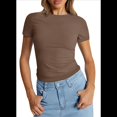 thumbnail image 2 of Camiseta de Corta Y2k Color Café M, 2 of 8