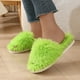thumbnail image 3 of Zapatillas peludas para mujer, pantuflas peludas abiertas para el hogar, color caramelo, de alta gama, primavera y otoño, 2024, 3 of 5