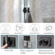 thumbnail image 3 of 4pcs Stainless Steel Mop And Broom Holder, Wall Mount Self Adhesive Mop Broom Organizer With Utility Hooks, 3 of 5