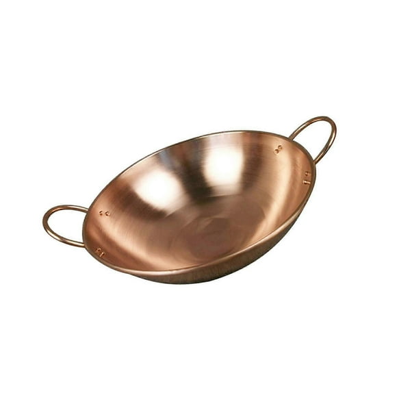 Pure Copper Pot Without Lid Beautiful Shape Fry Pan Stew Pan Copper Cookware
