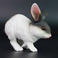 thumbnail image 2 of Artificial Rabbit Decor Simulated Plastic Model Rabbit Model Figurine Adornment Ornament Home Animal Decor Home Adornment for Home Landscape (Black and White), 2 of 8