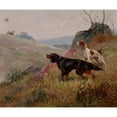 thumbnail image 2 of Eugene Petit 23x20 Gold Ornate Framed and Double Matted Museum Art Print Titled - Landscape with Pointer and Setter, 2 of 4