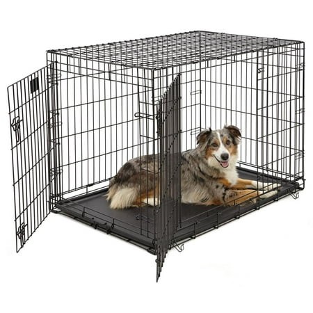 Midwest Life Stages Double-Door Folding Metal Dog Crate, 42 Inches by 28 Inches by 31 Inches