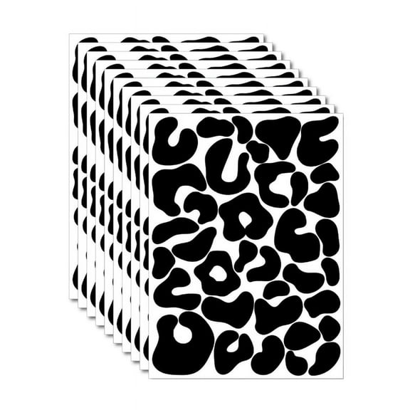 10 Sheets Polka Dot Stickers Irregular Polka Dot Wall Stickers Home Nursery Wall Art Peel and Stick Wall Decor vinyl Black