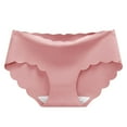 thumbnail image 4 of 3 Pack Underwear for Women Seamless Hipster Ice Silk Stretchs Panties,Pink,M, 4 of 4