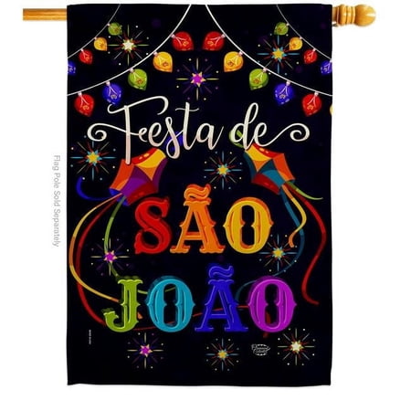 Festa de Sao Joao do Celebration Junina Double-Sided Garden Decorative House Flag, Multi Color