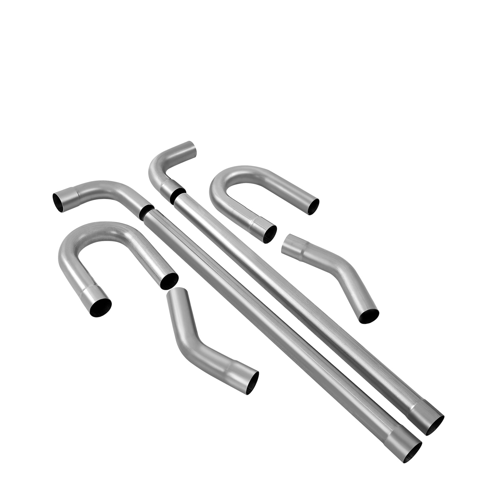 Floshine 8PCS DIY Stainless Steel 3'' Exhaust Pipe Kit,Including