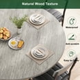 thumbnail image 5 of Anyact 42in Round Dining Table for 4, Kitchen Dining Room Circle Dinner Pedestal Table,Kitcen Table Sturdy Wood Kitchen & Dining Room Furniture, Gray(Only table), 5 of 8