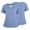 Sky Blue, variant on Vitastitch Navy Blue Scrubs for Women, Women's Nursing Scrubs V-Neck Short Sleeve Top with Buttonable Side Slit - Breathable Polyester Uniform for Hospital, Sanatorium, Daily Wear (Solid Color)