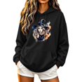 thumbnail image 2 of Ynynloco Halloween Sweatshirt Pullover Top for Women Graphic Long Sleeve Casual Hoodie Fall Daily Wear, 2 of 5