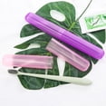 thumbnail image 3 of Juego de 8 estuches prácticos para cepillos de dientes, a prueba de polvo, portátiles y compactos de plástico para el hogar., 3 of 8
