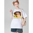 thumbnail image 1 of T-shirt Graphique Festif pour Femmes - Col Rond Gris avec "Happy Hallothmanksmas" & Design Pépites de Chocolat, Parfait pour Toutes les Saisons, 1 of 5