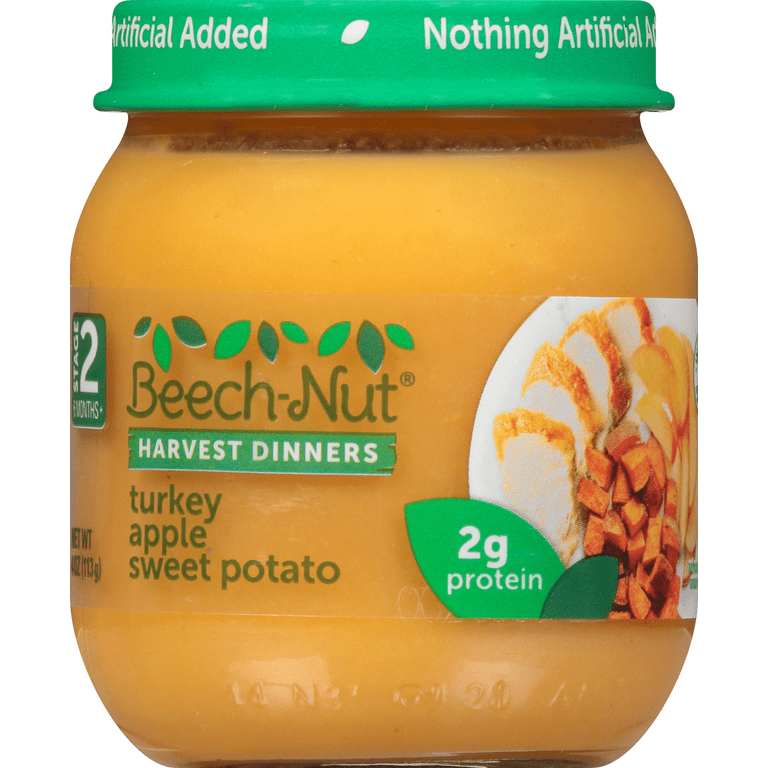 10 Pack Beech Nut Harvest Dinners Stage 2 Turkey Apple Sweet