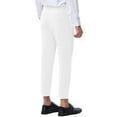 thumbnail image 3 of Lars Amadeus Men's Cropped Dress Business Pants Straight Fit Flat Front Suit Trousers, 3 of 6