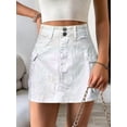 thumbnail image 5 of Jaimenalin Women'S Y2K Denim Cargo Skort - High Waisted Mini Skirt Shorts with Multifunctional Pockets White M, 5 of 8