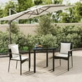 thumbnail image 1 of vidaXL 3 Piece Garden Dining Set with Cushions Black Poly Rattan, 1 of 5