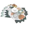 thumbnail image 2 of LNWH Abstract Line Geometric Pattern Placemats, 4 PCS Heat Resistant Washable PVC Table Mats, 18"x12", 2 of 6