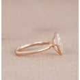 thumbnail image 3 of solitaire jewels 1.5CT Marquise Bezel Set Moissanite Solitaire Engagement Ring For Women, 18K Rose Gold, 3 of 6