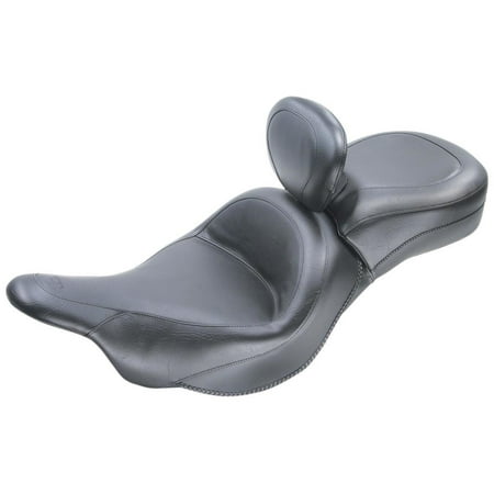 - Mustang 79824 Wide Touring Two-Piece Seat with Driver Backrest - Vintage