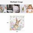thumbnail image 5 of Easter Cloth Napkins, Spring Rabbit Colorful Eggs Budding Florals Leaf Washable and Reusable Dinner Napkins Set of 2, Table Napkin for Kitchen Party Birthday Wedding Hotel Housewarming 20"x20", 5 of 9