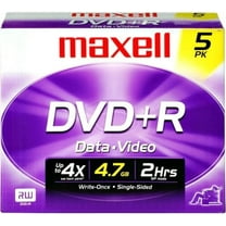 Maxell DVD Recordable Media - DVD R - 16x - 4.70 GB - 5 Pack Jewel Case
