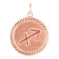thumbnail image 2 of Reversible Sagittarius Zodiac Sign Charm Coin Pendant Necklace in Solid Gold (18 Inches), 2 of 3