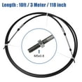 thumbnail image 3 of Unique Bargains 1pcs 10ft 118 Inch Marine Type 3300 / 33C Throttle Shift Remote Control Box Cable for Yamaha Outboard Engine Boat Black, 3 of 7