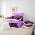 thumbnail image 6 of Feelyou Fashion Bow Ribbon Comforter Set 7pcs, Polkadots Cheetah Print King Bedding Sets, 6 of 8