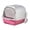 PINK, variant on Large Enclosed Cat Litter Box with Lid, Splash-Proof & Odor-Controlled Hooded Kitty Litter Pan with Scoop, Detachable Top Cover & Handle, for Cats Under 33 lbs