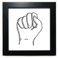 thumbnail image 1 of Cendré Geste Ligne Dessin Modèle Noir Cadre Carré Image Mur Table, 1 of 3