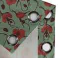 thumbnail image 5 of Ambesonne Poppy Flower Grommet Curtain, Ballerina Style Twigs, 50" x 63", Green Chestnut Brown Red, 5 of 6