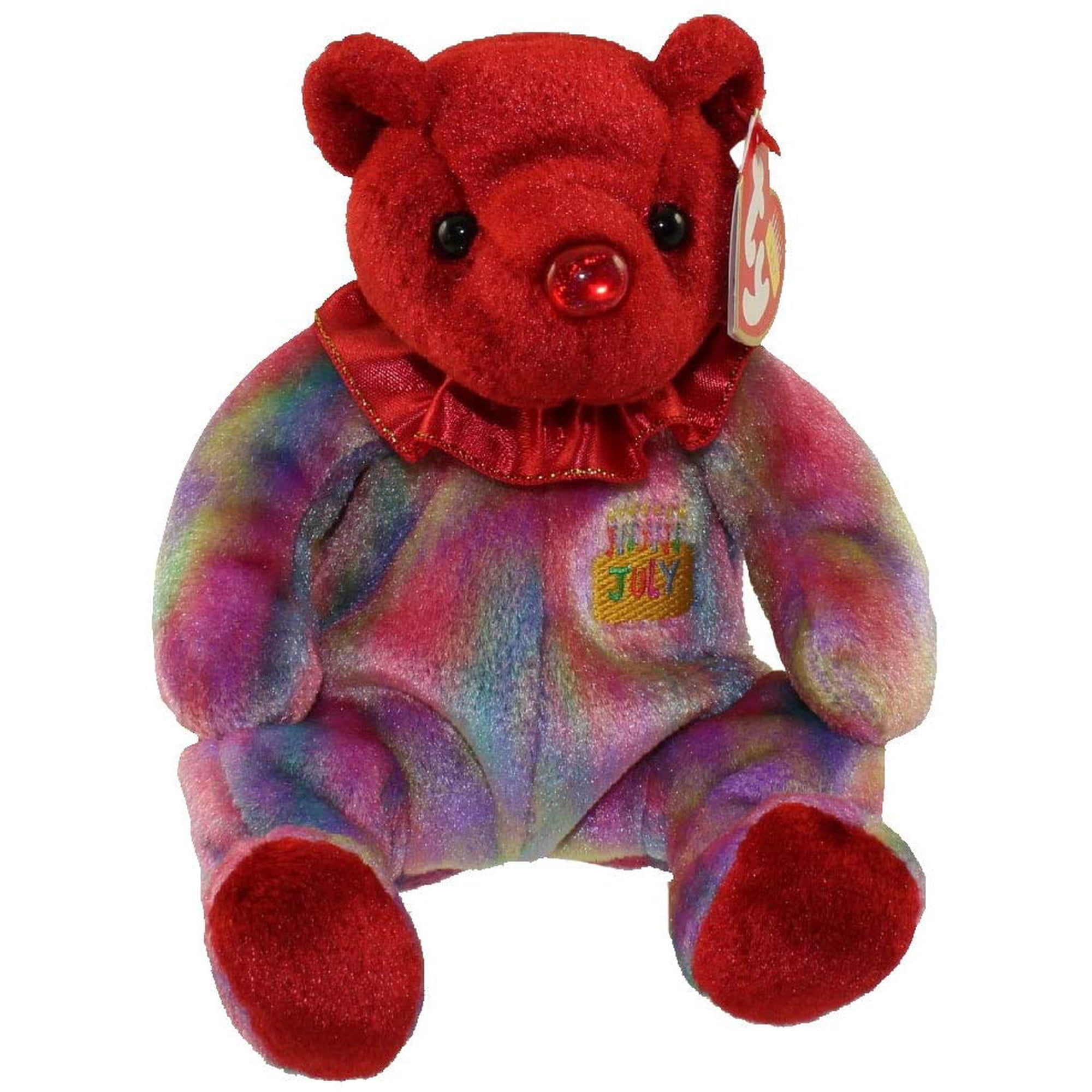 Ty Beanie Babies July the Birthday Bear Plush 2001