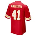 thumbnail image 3 of Men's Nike James Winchester Red Kansas City Chiefs Game Jersey, 3 of 4