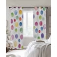 thumbnail image 4 of Boho Polka Dots Blackout Curtains for Bedroom Living Room Darkening Curtains 63 Inches Long Ombre Purple Blue Pink Green Watercolor Window Curtain 2 Panels Set Window Treatment Grommet Drapes 42"x63", 4 of 9